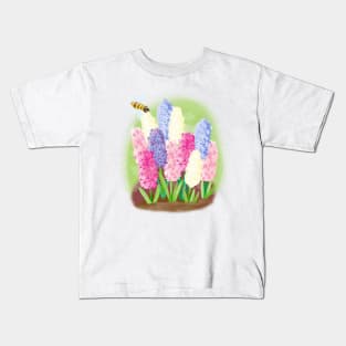 Hyacinths and bee Kids T-Shirt